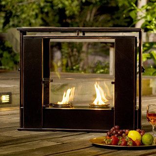 Wesley Indoor/ Outdoor Portable Fireplace Upton Home Indoor Fireplaces