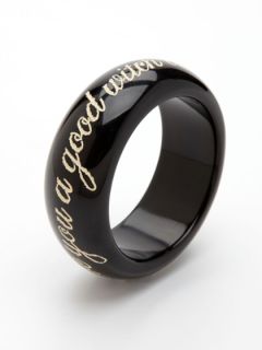 "Are you a good witch or a bad witch?" Bangle by Jessica Kagan Cushman
