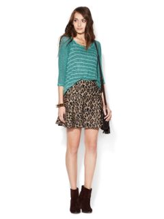 Chenille Cheetah Skirt by Free People