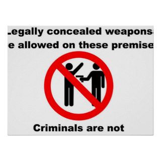 Weapons Permitted Posters