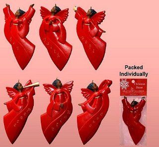 Angel Variety Set I (Set of 12   Red) African American Christmas Ornaments   Decorative Hanging Ornaments