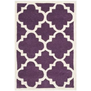 Safavieh Handmade Moroccan Chatham Purple Wool Rug (3 X 5)