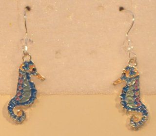 Colorful Seahorse Dangling Novelty Earrings Jewelry