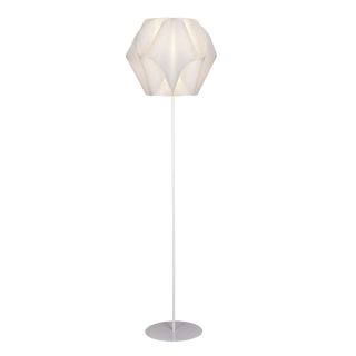 Style Selections Gambrell 63.4 in White Indoor Floor Lamp with Plastic Shade