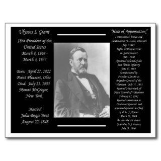 President Ulysses S Grant Post Card