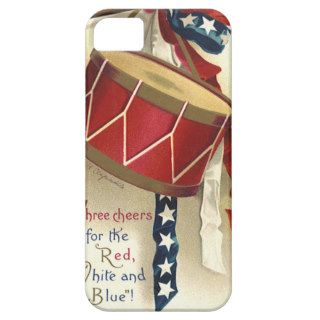 Vintage Patriotic, Drums with Musical Notes iPhone 5 Cases