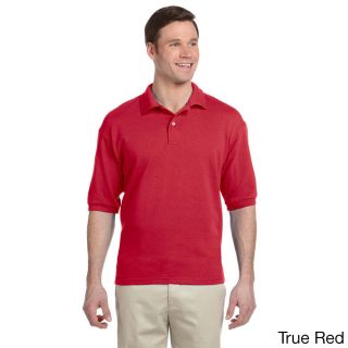Jerzees Jerzees Mens 50/50 Pique Sport Shirt With Spotshield Red Size XXL