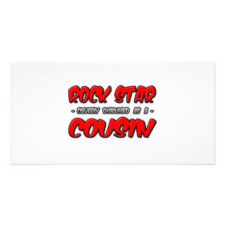 Rock StarCousin Customized Photo Card