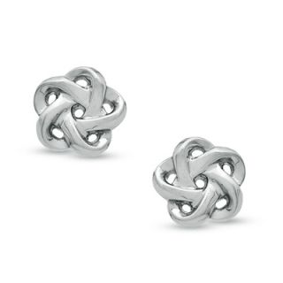 Small Flower Knot Stud Earrings in Sterling Silver   Zales