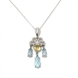 Victoria Wieck 17.16ct Multigemstone Chandelier Pendant with 18" Chain