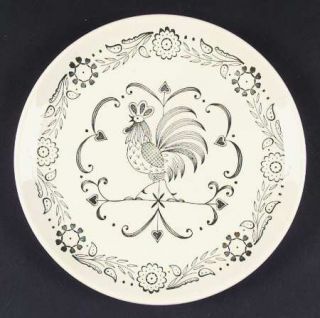 SCIO Provincial Dinner Plate, Fine China Dinnerware   Green Rooster Centerfloral