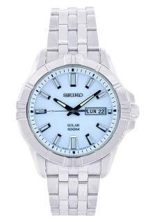 Seiko SNE175  Watches,Mens Solar White Dial Stainless Steel, Casual Seiko Quartz Watches