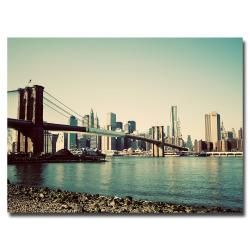 Copy of Ariane Moshayedi 'Brooklyn Bridge II' Canvas Art Trademark Fine Art Canvas