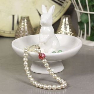 ceramic rabbit ring dish by lisa angel homeware and gifts