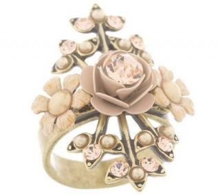 Michal Negrin Elongated Flower Ring —