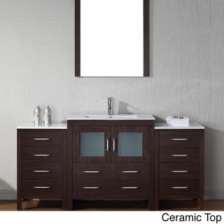 Virtu Usa Dior 68 Inch Single Sink Vanity Set In Espresso