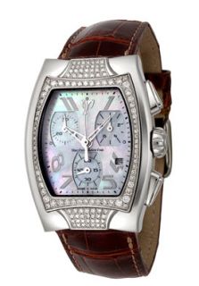 Technomarine DTSC25  Watches,Technosquare Diamond Brown Alligator, Chronograph Technomarine Quartz Watches