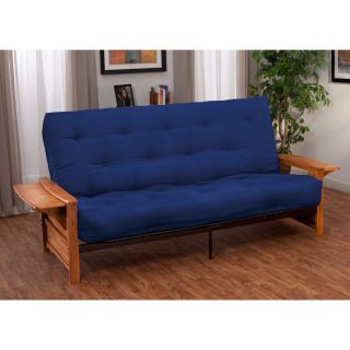 Epicfurnishings Bellevue With Retractable Tables Transitional style Queen size Futon Sofa Sleeper Bed Blue Size Queen