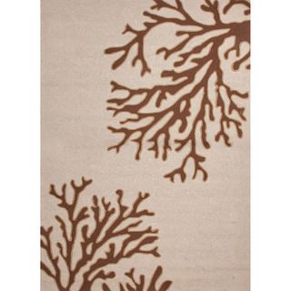 Hand hooked Indoor/ Outdoor Brown Abstract pattern Polypropylene Rug (5 X 76)