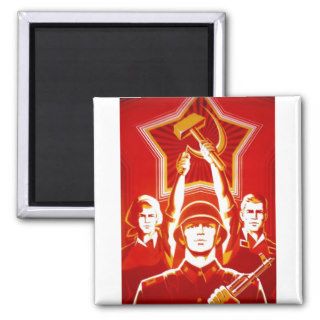 USSR CCCP Cold War Soviet Union Propaganda Posters Fridge Magnet
