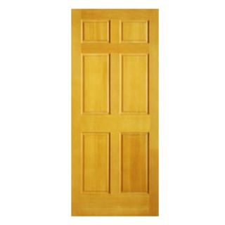 ReliaBilt 28 in x 80 in 6 Panel Pine Solid Core Non Bored Interior Slab Door