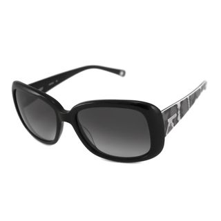 Nine West Womens Nw510s Rectangular Black/gray Sunglasses
