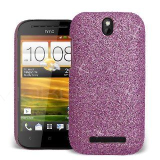 Celicious Pink Fine Sparkle Glitter Back Cover Case for HTC One SV  HTC One SV Case Ultra Slim Glamour Sequins Cover [For Her] Rigid Fit Lightweight Tough Shell Style Clip on Cell Phones & Accessories