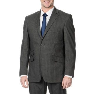 Perry Ellis Mens Slim Fit Medium Grey Stripe Suit Separate Blazer