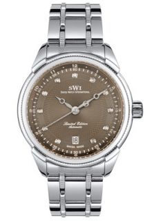Swiss Watch International A9243.S.BRZ.S.D  Watches,Mens Limited Edition Automatic Diamond, Casual Swiss Watch International Automatic Watches