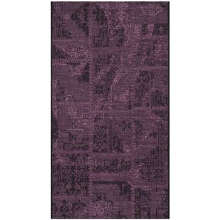 Safavieh Palazzo Black/ Purple Polypropylene/ Chenille Area Rug (3 X 5)