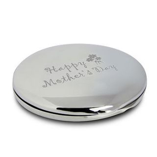 personalised mother's day compact mirror by sleepyheads