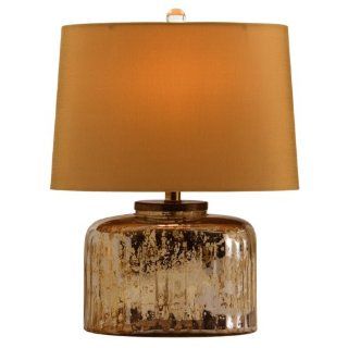 Arteriors 46049 771 Pelham Ribbed Glass Lamp, Honey Mustard   Table Lamps  