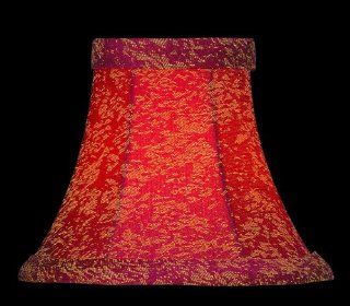 Lite Source CH533 6 6 Inch Lamp Shade, Red   Lampshades  