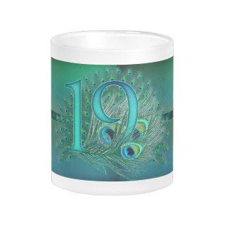 Number 19 / age / years / 19th birthday template coffee mugs