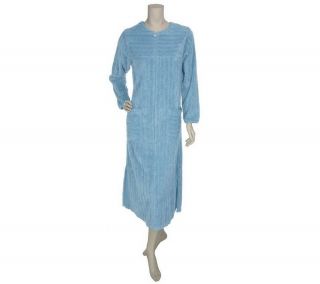 Stan Herman Chenille Ankle Length Zip Front Robe —