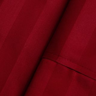 Aspire Linens Egyptian Cotton Wrinkle Resistant 500 Thread Count Damask Stripe Sheet Set Red Size Full