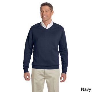 Devon and Jones Mens Cotton Long sleeve V neck Sweater Navy Size 2XL