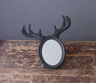 deer horn mirror half price by impulse purchase
