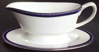 Royal Worcester Avalon/Firenze Gravy Boat with Attached Underplate, Fine China D