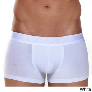 Rounderwear Mens Solid Padded Trunks White Size S