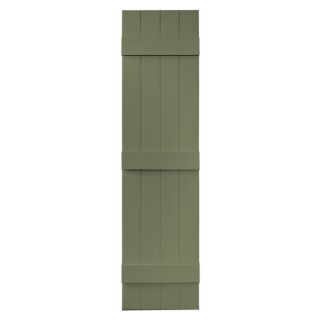 Vantage 2 Pack Colonial Green Board and Batten Vinyl Exterior Shutters (Common 59 in x 14 in; Actual 58.5 in x 13.875 in)