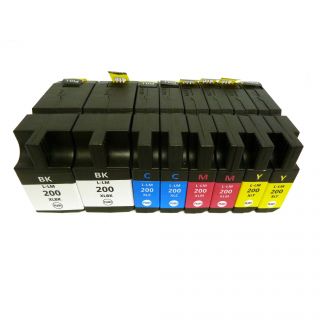 8 pack (2k/2c/2m/2y) Compatible Lexmark 200 Xl Ink Cartridge 14l0174 14l0175 14l0176 14l0177