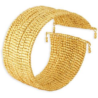 Nexte 18k Gold Overlay 'Agra Golden Nugget' Bracelet NEXTE Jewelry Gold Overlay Bracelets