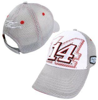 NASCAR Stewart Haas Racing #14 Tony Stewart Mobil 1 Adjustable Grey Draft Hat Cap  Sports Fan Baseball Caps  Sports & Outdoors