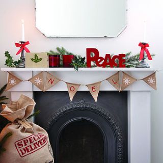christmas vintage style 'noel' bunting by ginger ray