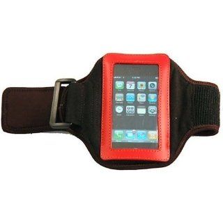 Apple iPhone Accessories Premium Neo ArmBand for Apple iPhone, Black with Red Trim  Players & Accessories