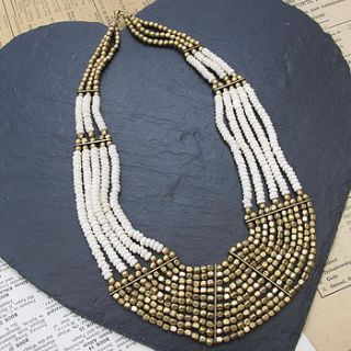 a beaded statement necklace by molly & pearl