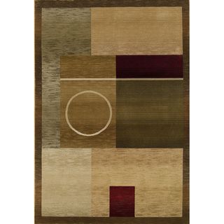 Generations Green/ Brown Rug (99 X 122)