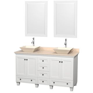 Wyndham Collection Acclaim White 60 inch Double Vanity