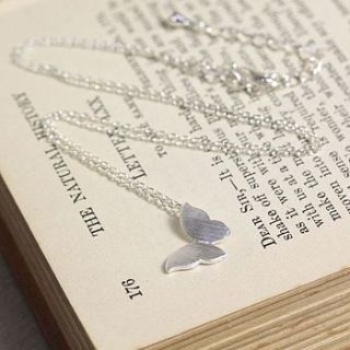 'daydream believer' silver butterfly necklace by lisa angel